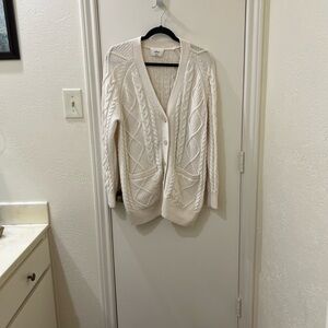 Wilfred Ivory Cable Knit Cardigan